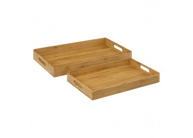 Set de 2 plateaux en bambou - My Kozy Shop