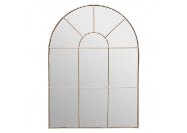 Miroir en métal doré Monica 54x74cm style fenêtre rétro