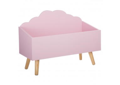 Coffre de rangement pour enfant en forme de nuage, divers coloris, blanc, rose ou gris