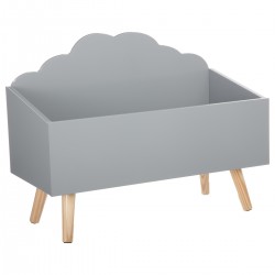 Coffre de rangement pour enfant en forme de nuage, divers coloris, blanc, rose ou gris