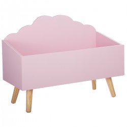 Coffre de rangement pour enfant en forme de nuage, divers coloris, blanc, rose ou gris