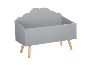 Coffre de rangement pour enfant en forme de nuage, divers coloris, blanc, rose ou gris