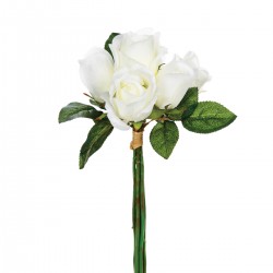 Bouquet de 7 roses blanches artificielles, My Kozy Shop