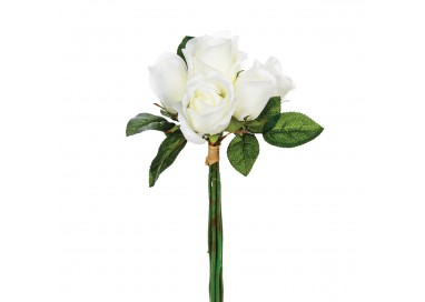 Bouquet de 7 roses blanches artificielles, My Kozy Shop