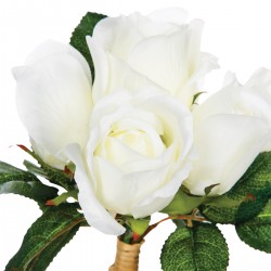 Bouquet de 7 roses blanches artificielles, My Kozy Shop