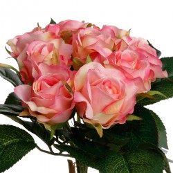 Bouquet de 9 roses rose artificielles My Kozy Shop