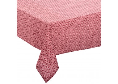 Nappe Olia anti-tâche rouge à motifs