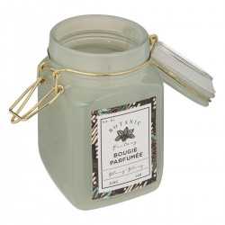 Bougie parfumée ylang-ylang et son pot en verre teinté rétro. My Kozy Shop