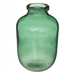 Vase en verre vert forme de bonbonnière au look rétro. My Kozy Shop