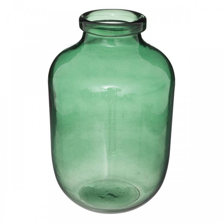 Vase en verre vert forme de bonbonnière au look rétro. My Kozy Shop