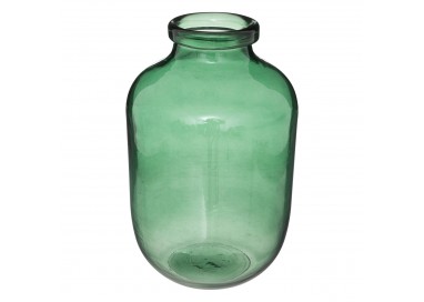 Vase en verre vert forme de bonbonnière au look rétro. My Kozy Shop