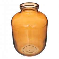 Vase en verre ambré d'une belle hauteur de 23cm pour une déco rétro et chaleureuse dans votre intérieur. My Kozy Shop