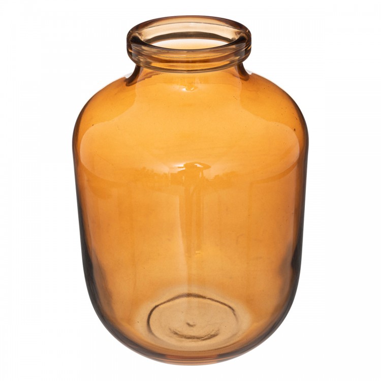 Vase en verre ambré d'une belle hauteur de 23cm pour une déco rétro et chaleureuse dans votre intérieur. My Kozy Shop