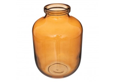 Vase en verre ambré d'une belle hauteur de 23cm pour une déco rétro et chaleureuse dans votre intérieur. My Kozy Shop