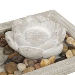 Jardin zen en ciment et son plateau en bois "Padmavati". My Kozy Shop