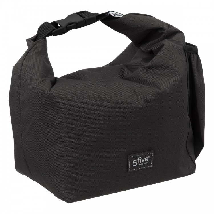 Lunch bag noir avec emplacement pour gourde, pour vos repas nomades. My Kozy Shop