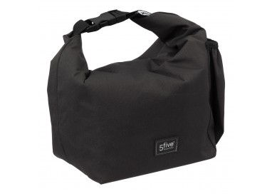 Lunch bag noir avec emplacement pour gourde, pour vos repas nomades. My Kozy Shop