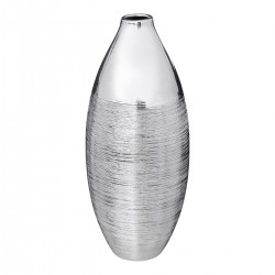 Vase en céramique argent H38cm
