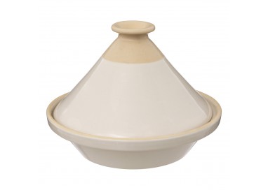 Plat Tajine Asma en céramique de 27 cm de diamètre beige