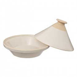 Plat Tajine Asma en céramique de 27 cm de diamètre beige