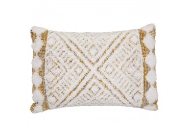 Ajoutez une touche de sophistication et de confort à votre intérieur avec le coussin "Miska" motifs tuftés en coton ivoire.