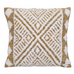 Coussin "Miska" tuftés ivoire 45x45 cm