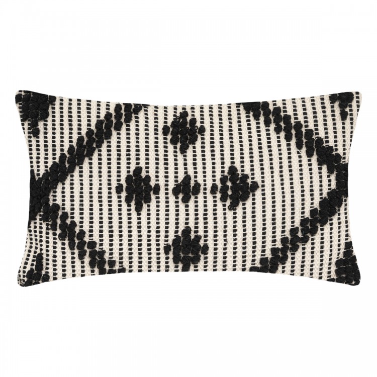Coussin en coton "safari" noir 38x58cm Coussin en coton "safari" noir 38x58cm