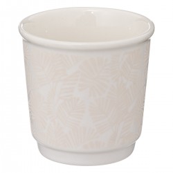 Tasse à expresso au motif feuille de palmier, disponible en marron, vert menthe et rose pastel