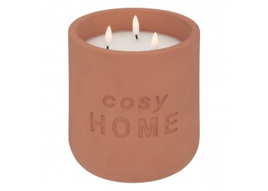 Bougie LED "Cosy" rose terracotta 3,2kg