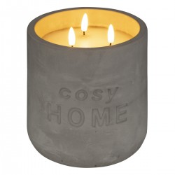 Bougie LED "Cosy" gris clair 3,2kg