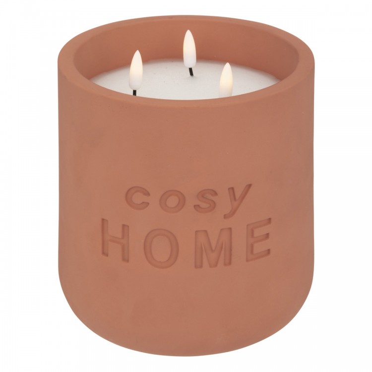 Bougie LED "Cosy" rose terracotta 3,2kg