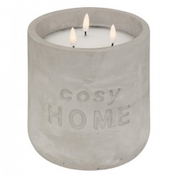 Bougie LED "Cosy" gris clair 3,2kg