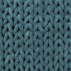 Tapis de bain "Colorama" bleu pétrole 50x75cm effet grosse maille
