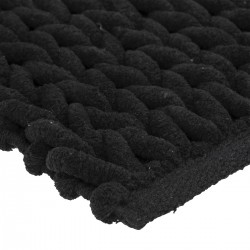 Tapis de bain "Colorama" bleu noir 50x75cm effet grosse maille