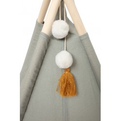 Tipi enfant "Wapi" bleu en coton et peuplier