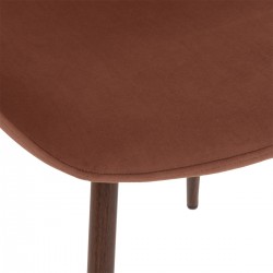 Chaise "Roka" en velours terracotta. My Kozy Shop