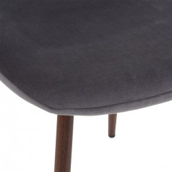 Chaise "Roka" en velours gris anthracite. My Kozy Shop