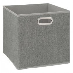 Bac de rangement 31x31cm gris chiné clair