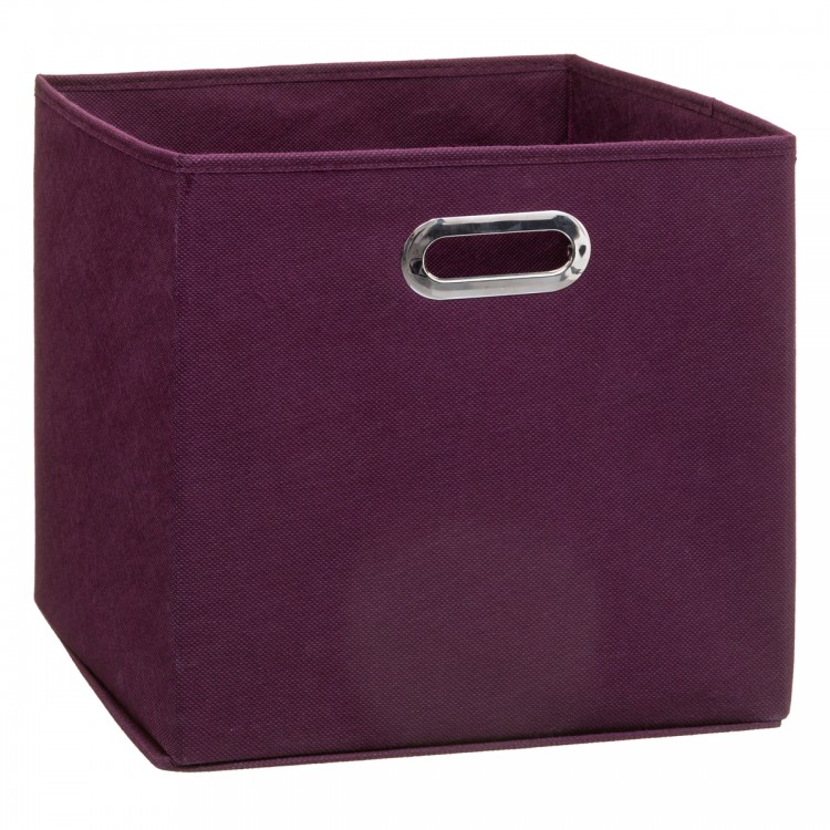 Bac de rangement 31x31cm aubergine