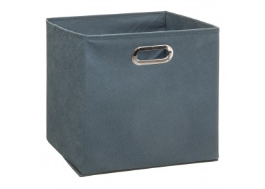 Bac de rangement 31x31cm gris bleu