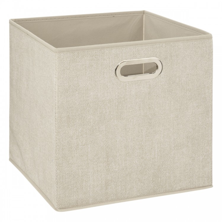 Bac de rangement 31x31cm beige chiné