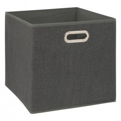 Bac de rangement 31x31cm gris chiné foncé