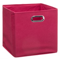 Bac de rangement 31x31cm framboise