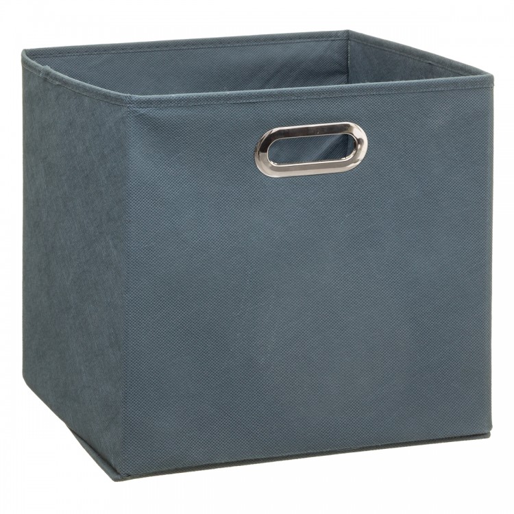 Bac de rangement 31x31cm gris bleu