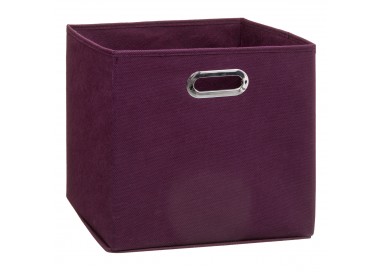 Bac de rangement 31x31cm aubergine