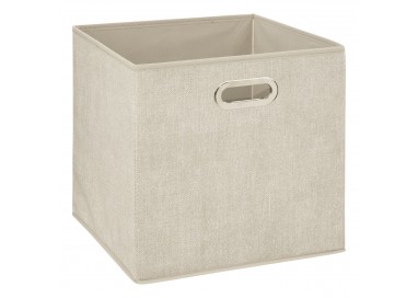 Bac de rangement 31x31cm beige chiné