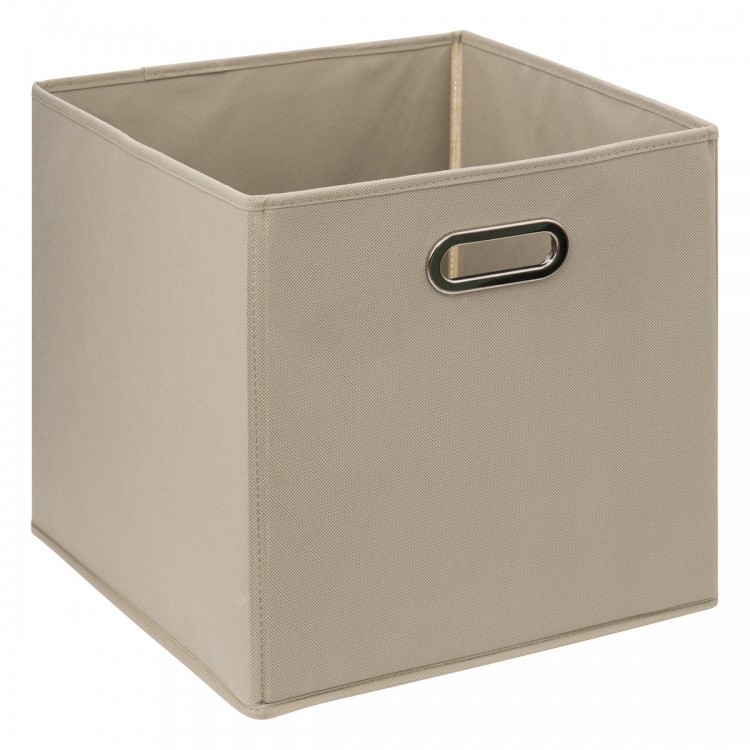 Lot de 12 cubes de rangement en tissu l.31 x h. 15 cm - Gris foncé chiné