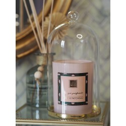 Bougie parfumée sous cloche Feel rose