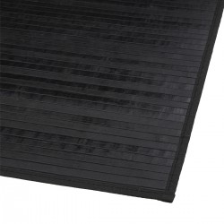 Tapis 50x80 cm bambou latté noir