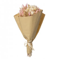 Bouquet de fleurs séchées "Folk" Rose H50cm